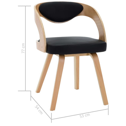 Eetkamerstoelen Gebogen Hout En Kunstleer