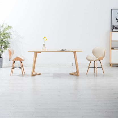 Eetkamerstoelen Kunstleer En Gebogen Hout