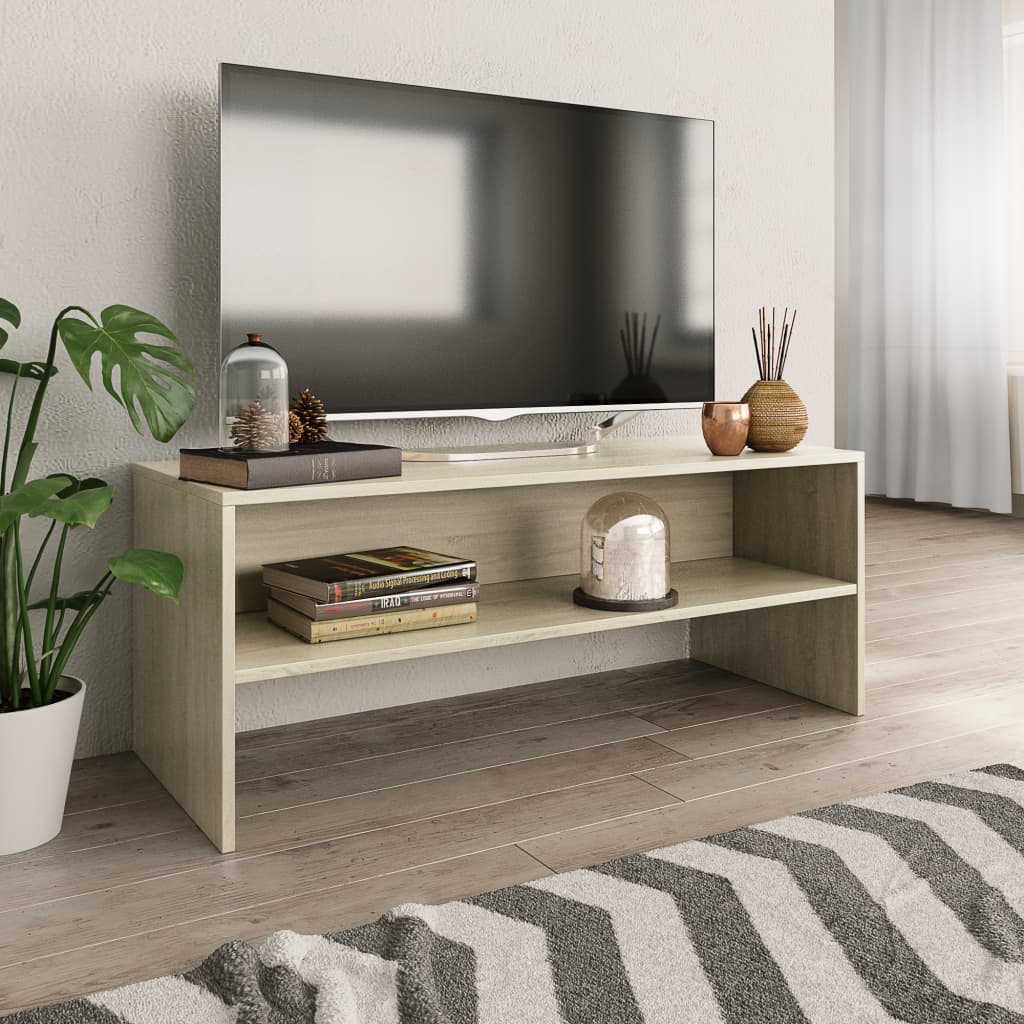 Tv-Meubel 100X40X40 Cm Bewerkt Hout