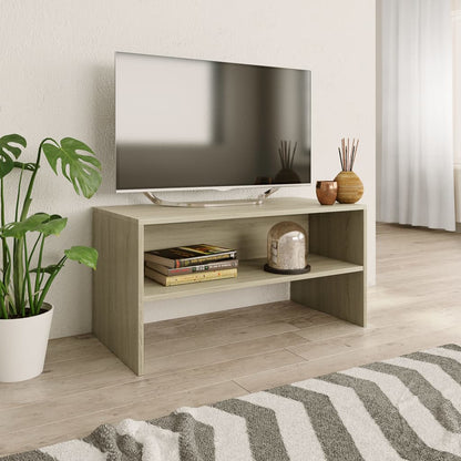 Tv-Meubel 80X40X40 Cm Bewerkt Hout Kleurig