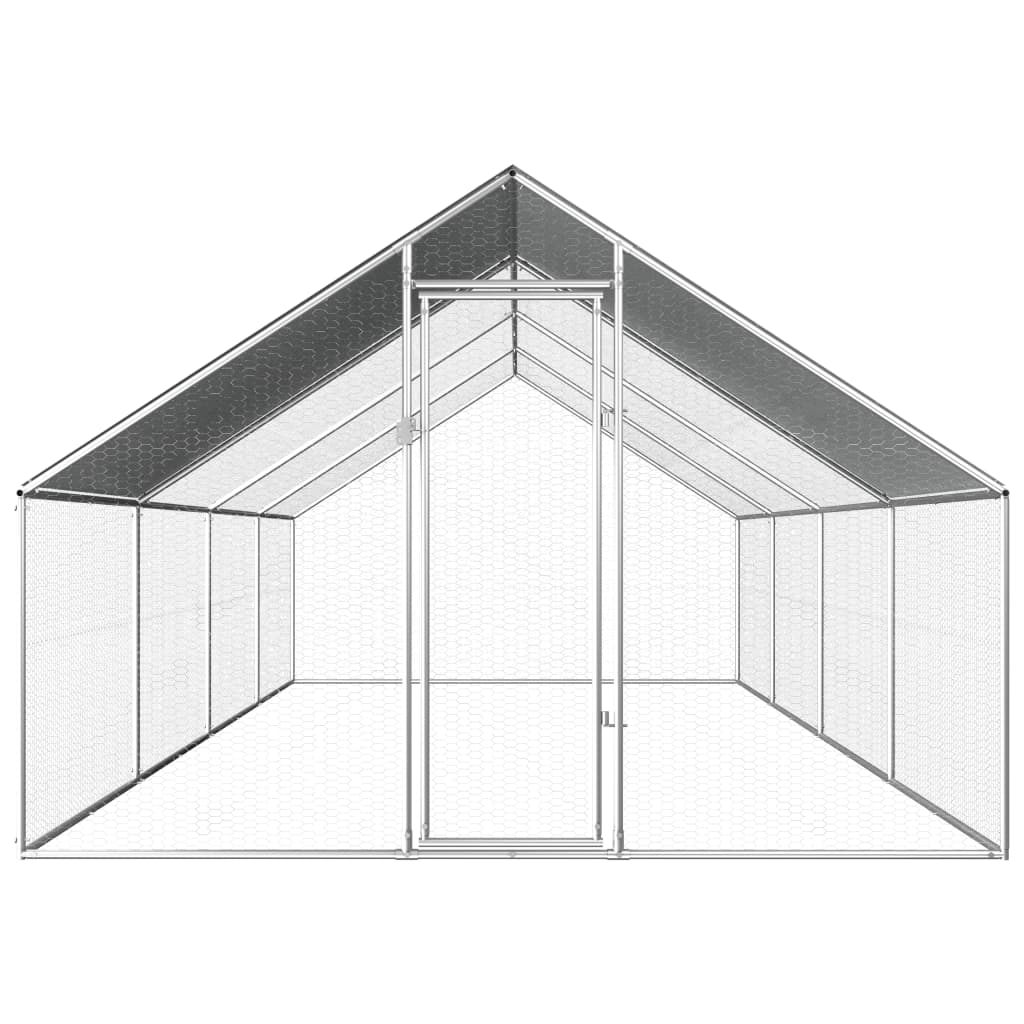 Kippenhok 2,75X8X1,92 M Gegalvaniseerd Staal