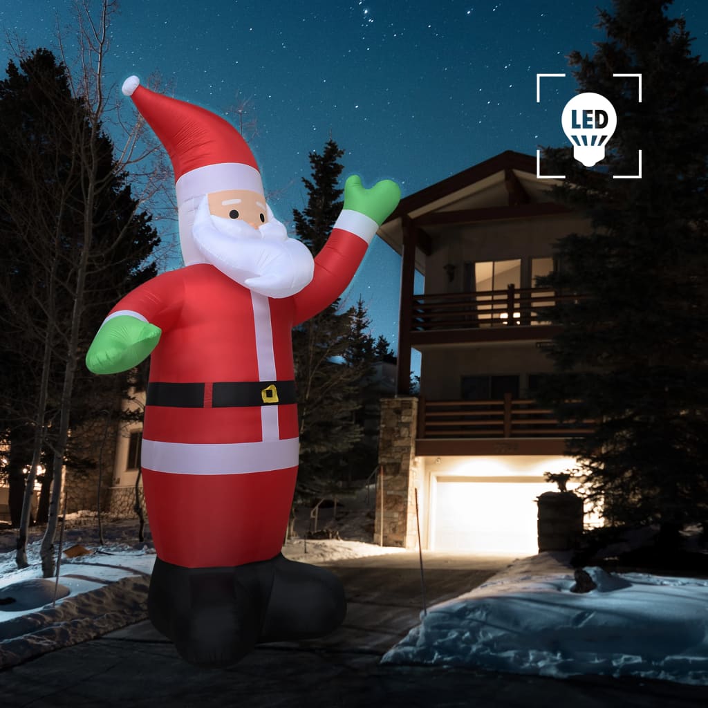 Kerstman Opblaasbaar Met Led's Ip44 3 M