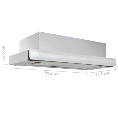 Afzuigkap Inbouw Slank 480 M³/U Aluminium Roestvrij Staal