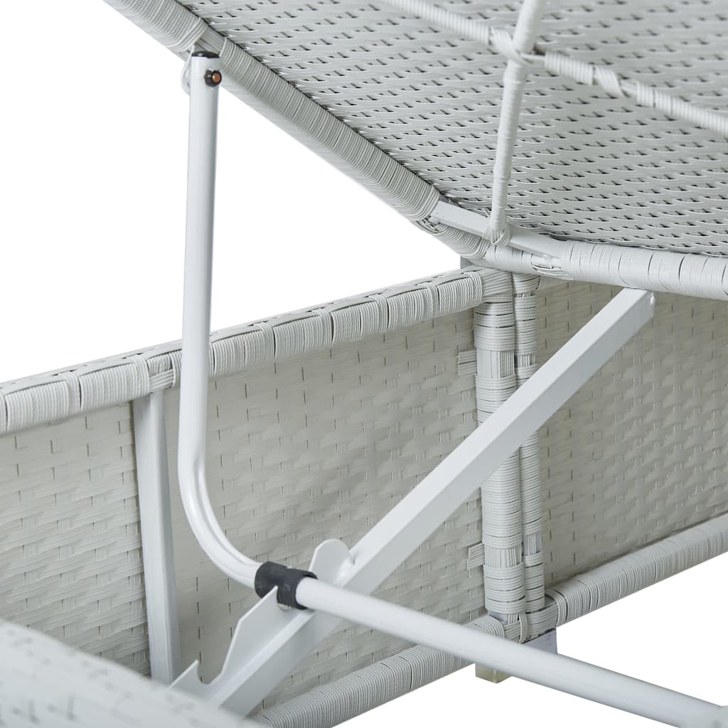 Ligbed Met Kussen En Theetafel Poly Rattan