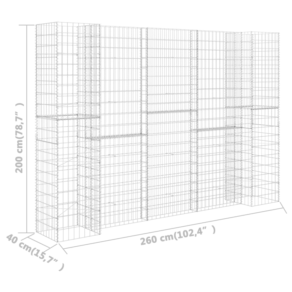 Gabion Plantenbak H-Vormig Staaldraad