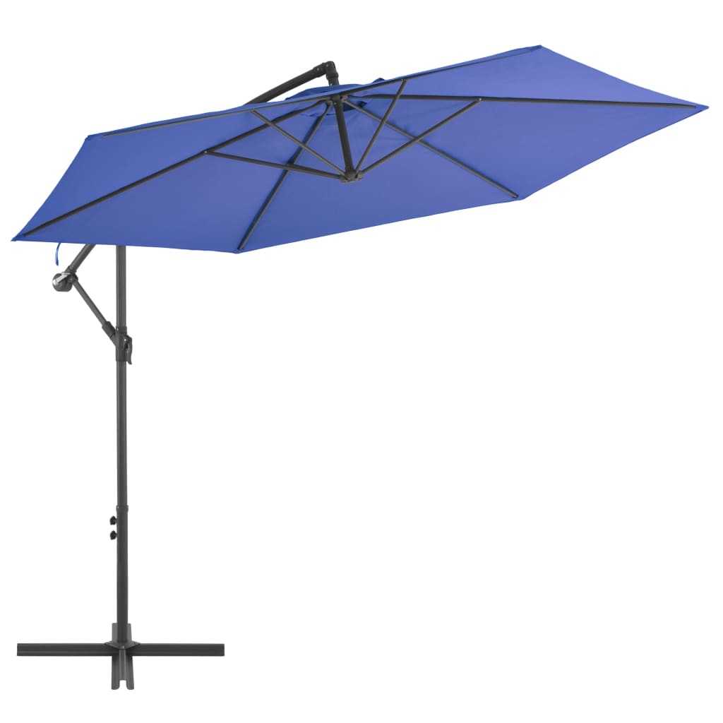 Zweefparasol Met Aluminium Paal 300 Cm Blauw