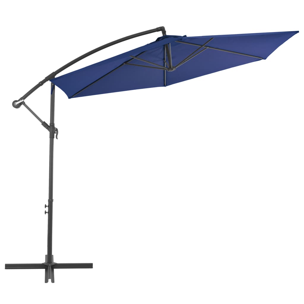 Zweefparasol Met Aluminium Paal 300 Cm Blauw