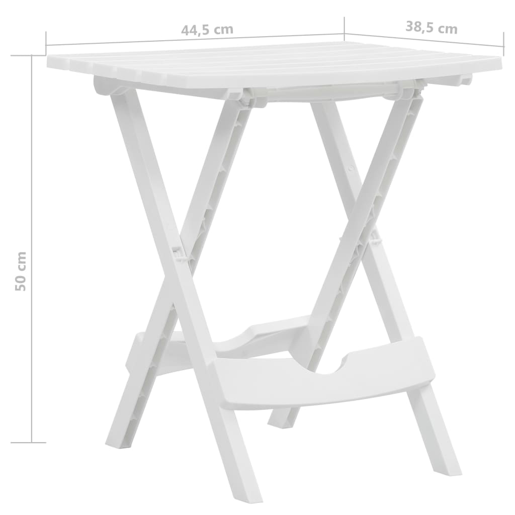 Tuintafel Inklapbaar 44,5X38,5X50 Cm Wit