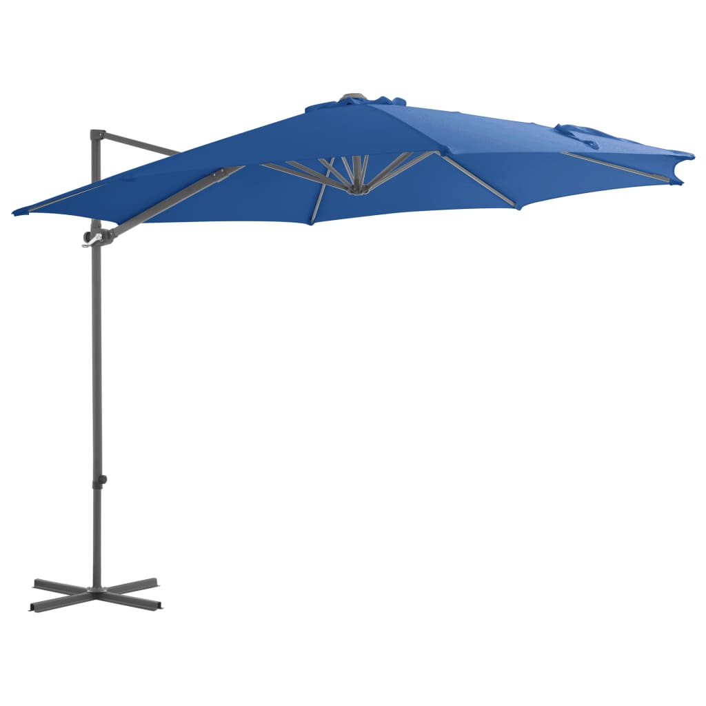 Zweefparasol Met Stalen Paal 300 Cm Azuurblauw