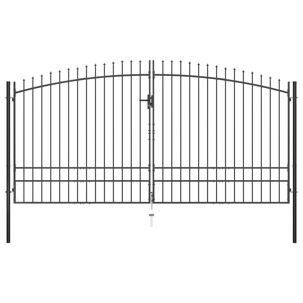 Hekpoort Dubbele Deur Met Speren Bovenkant