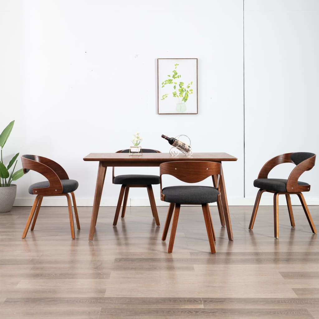 Eetkamerstoelen Gebogen Hout En Kunstleer