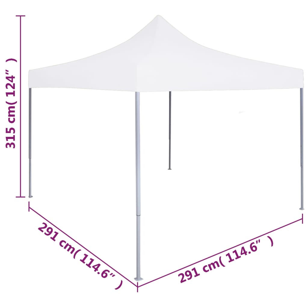 Partytent Inklapbaar 3X3 M Staal Wit