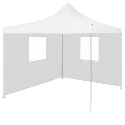 Partytent Met 2 Zijwanden Inklapbaar 3X3 M Staal Wit