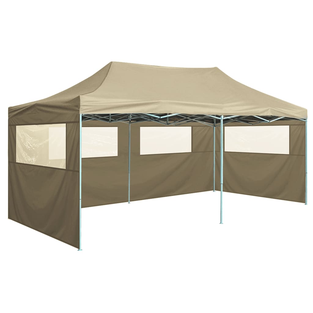 Partytent Met 4 Zijwanden Inklapbaar 3X6 M Staal Wit