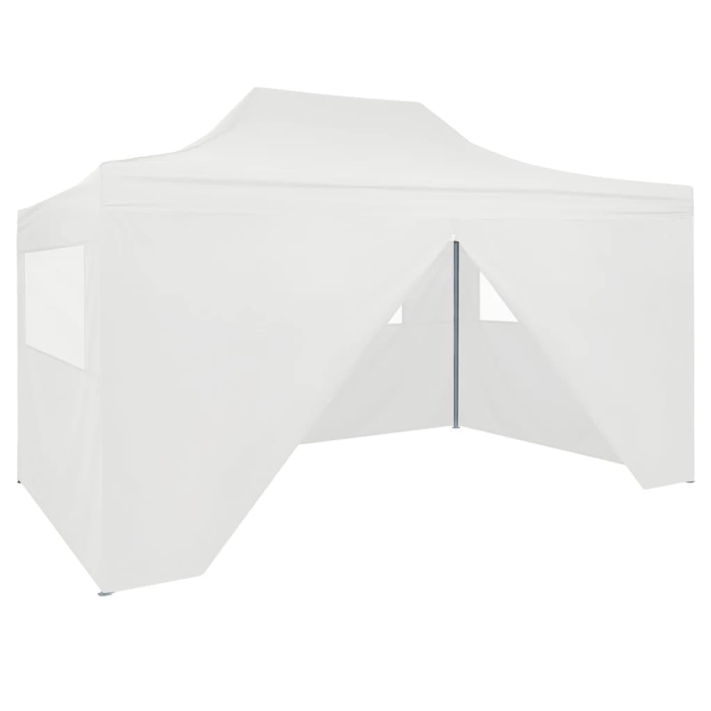 Partytent Met 4 Zijwanden Inklapbaar 3X4,5 M Wit