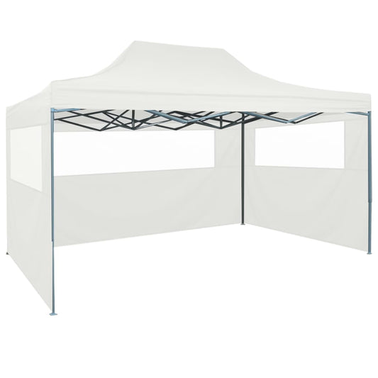 Partytent Met 3 Zijwanden Inklapbaar 3X4,5 M Wit