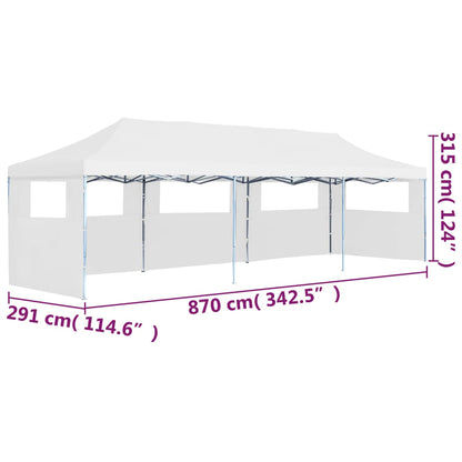 Partytent Pop-Up Met 5 Zijwanden 3X9 M Wit