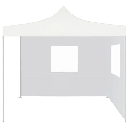 Partytent Met 2 Zijwanden Inklapbaar 2X2 M Staal Wit