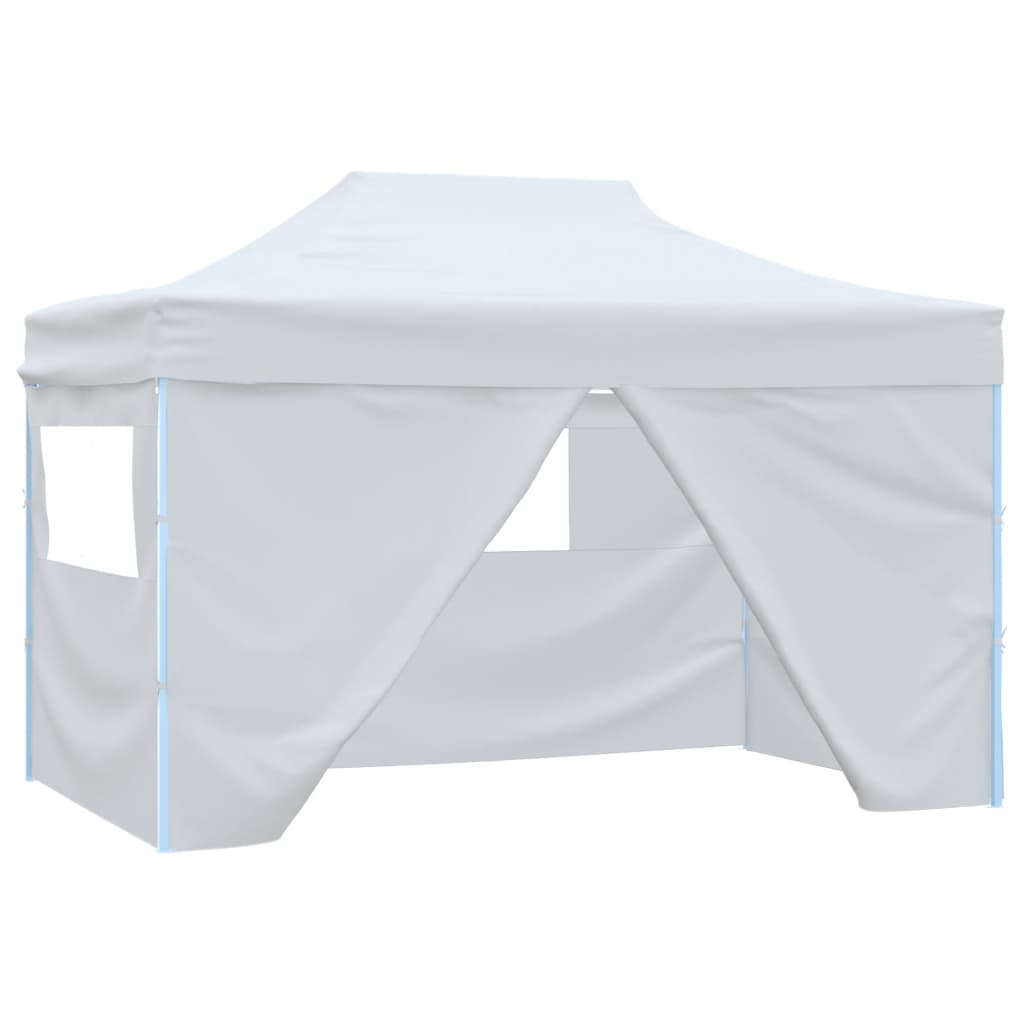 Partytent Met 4 Zijwanden Inklapbaar 3X4 M Staal Wit