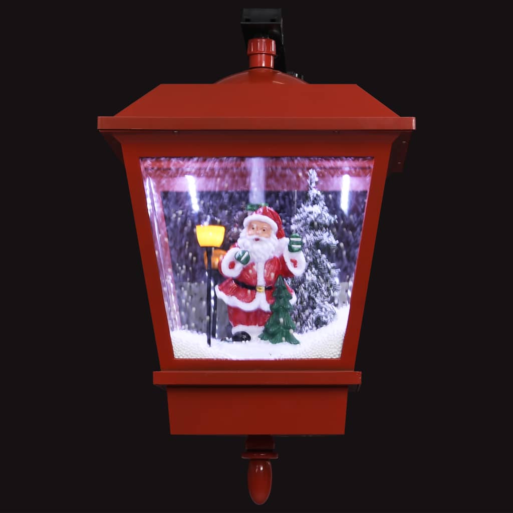 Kerstwandlamp Met Led-Lampjes En Kerstman 40X27X45 Cm Rood