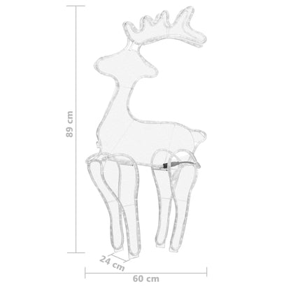 Kerstversiering Rendier Met Mesh 306 Led's 60X24X89 Cm