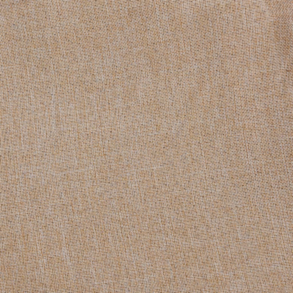 Gordijnen Linnen-Look Verduisterend Haken 2 St 140X175 Cm Beige