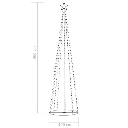 Kegelkerstboom 400 Te Led's 100X360 Cm