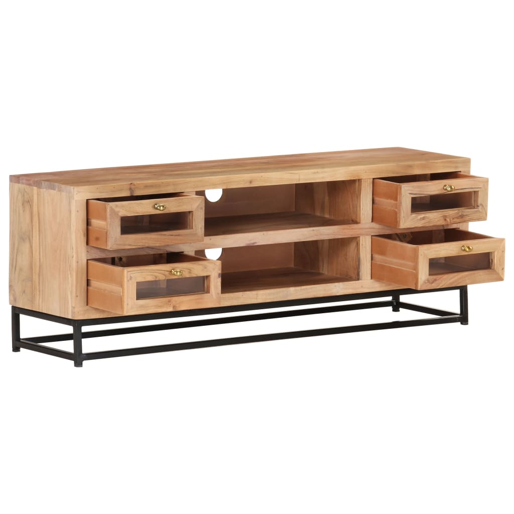 Tv-Meubel 110X30X40 Cm Massief Acaciahout