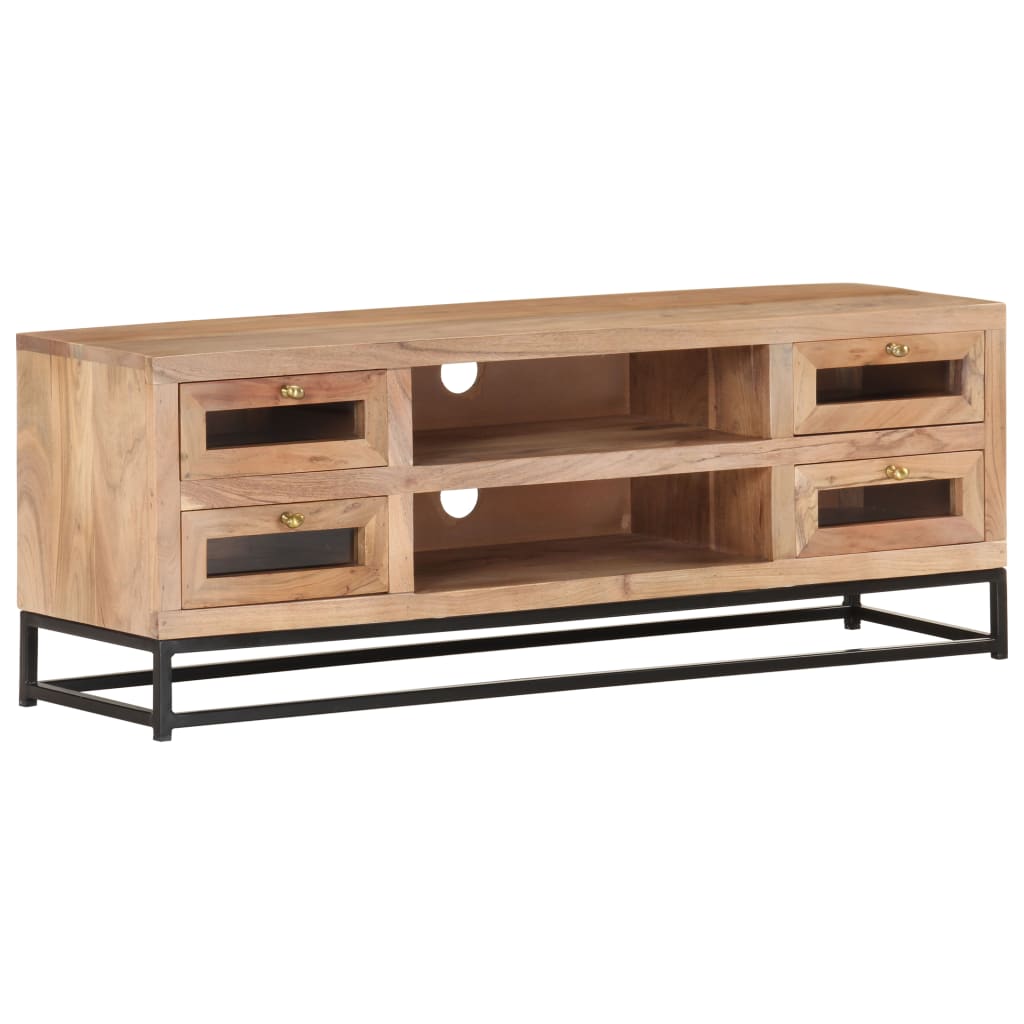 Tv-Meubel 110X30X40 Cm Massief Acaciahout