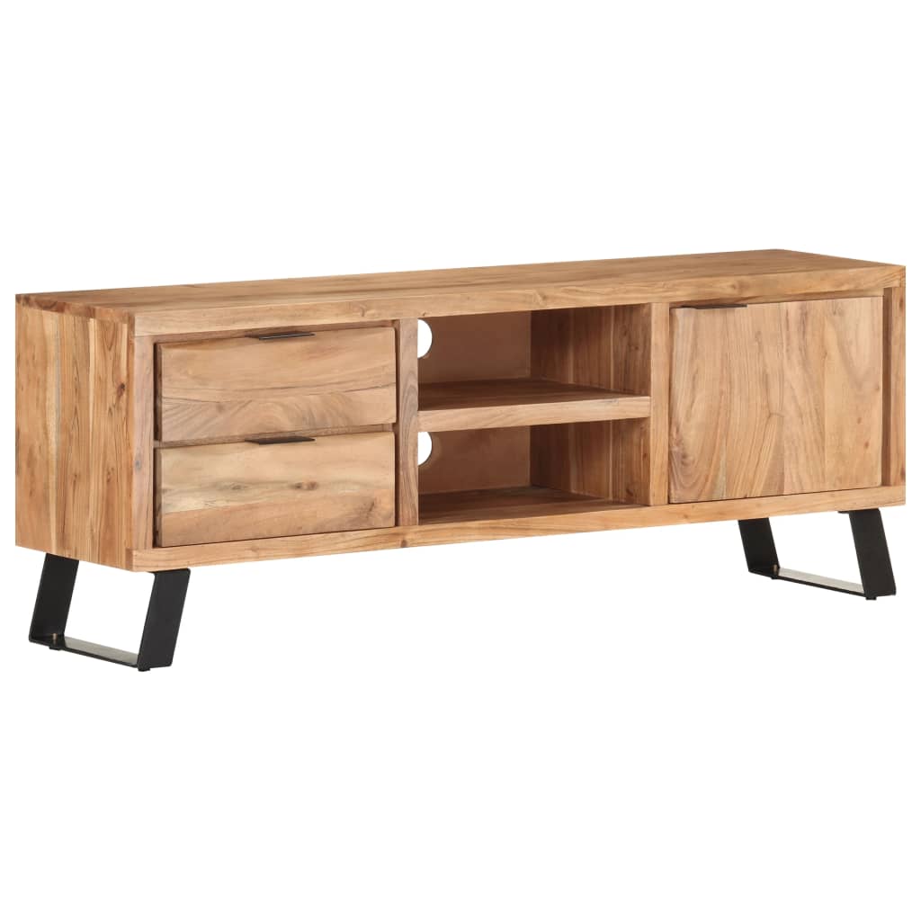 Tv-Meubel Met Natuurlijke Randen 120X30X42Cm Massief Acaciahout