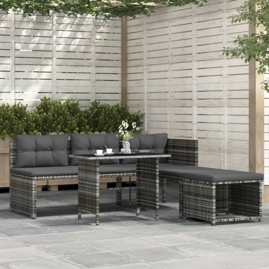 Tuinset Met Kussens Poly Rattan