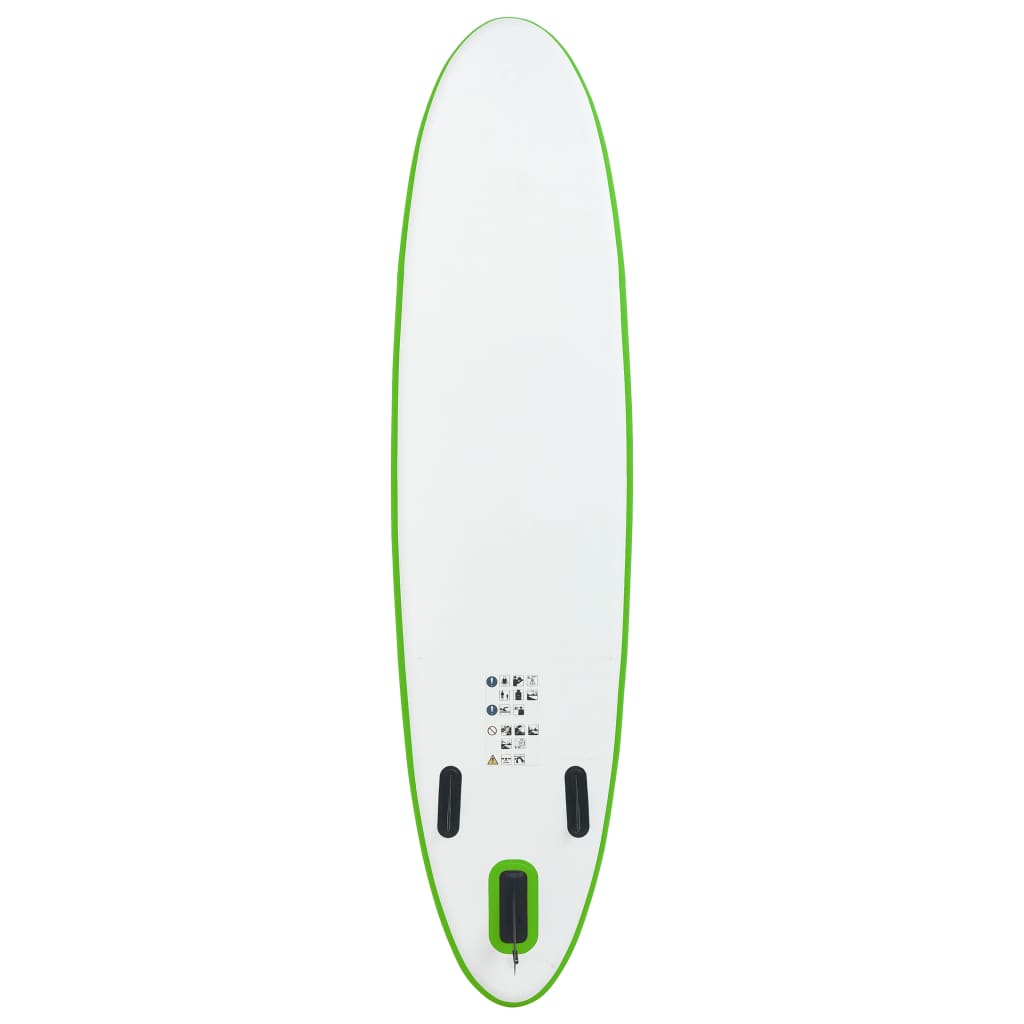 Stand Up Paddleboardset Opblaasbaar Groen En Wit