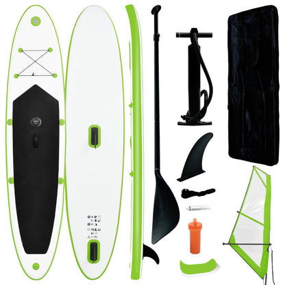 Stand Up Paddleboard Opblaasbaar Met Zeilset En Wit