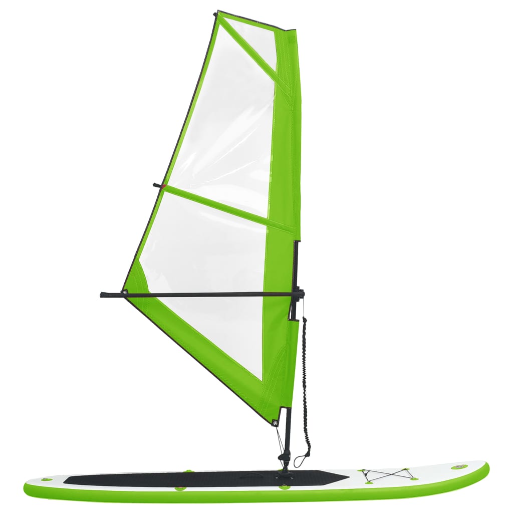 Stand Up Paddleboard Opblaasbaar Met Zeilset En Wit