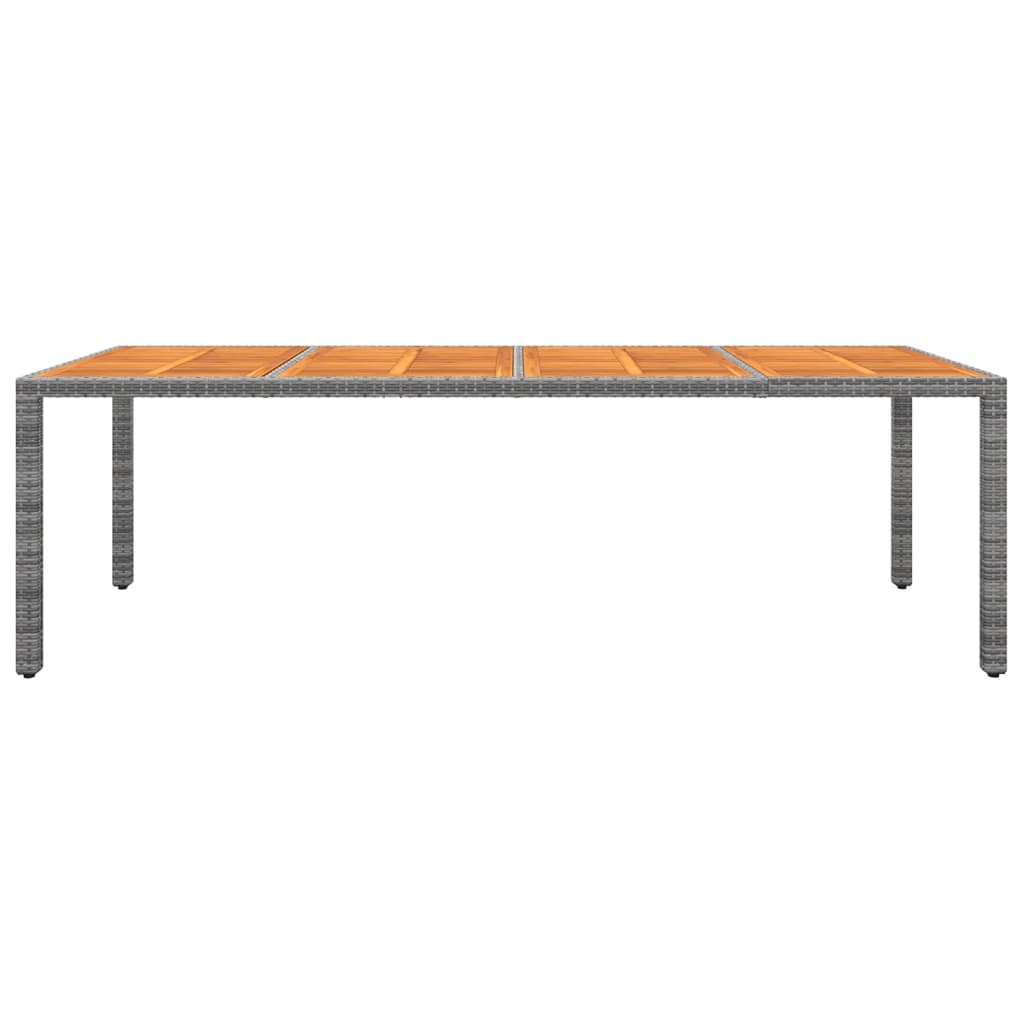 Tuintafel 250X100X75 Cm Poly Rattan En Massief Acaciahout