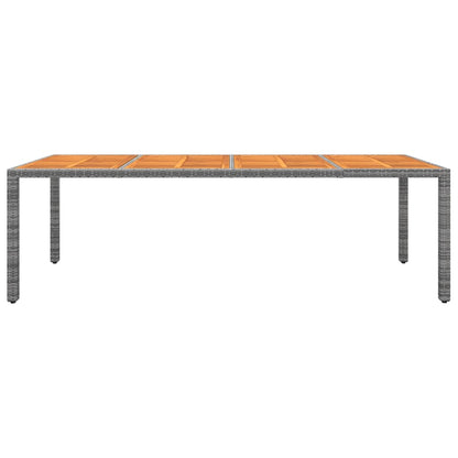 Tuintafel 250X100X75 Cm Poly Rattan En Massief Acaciahout