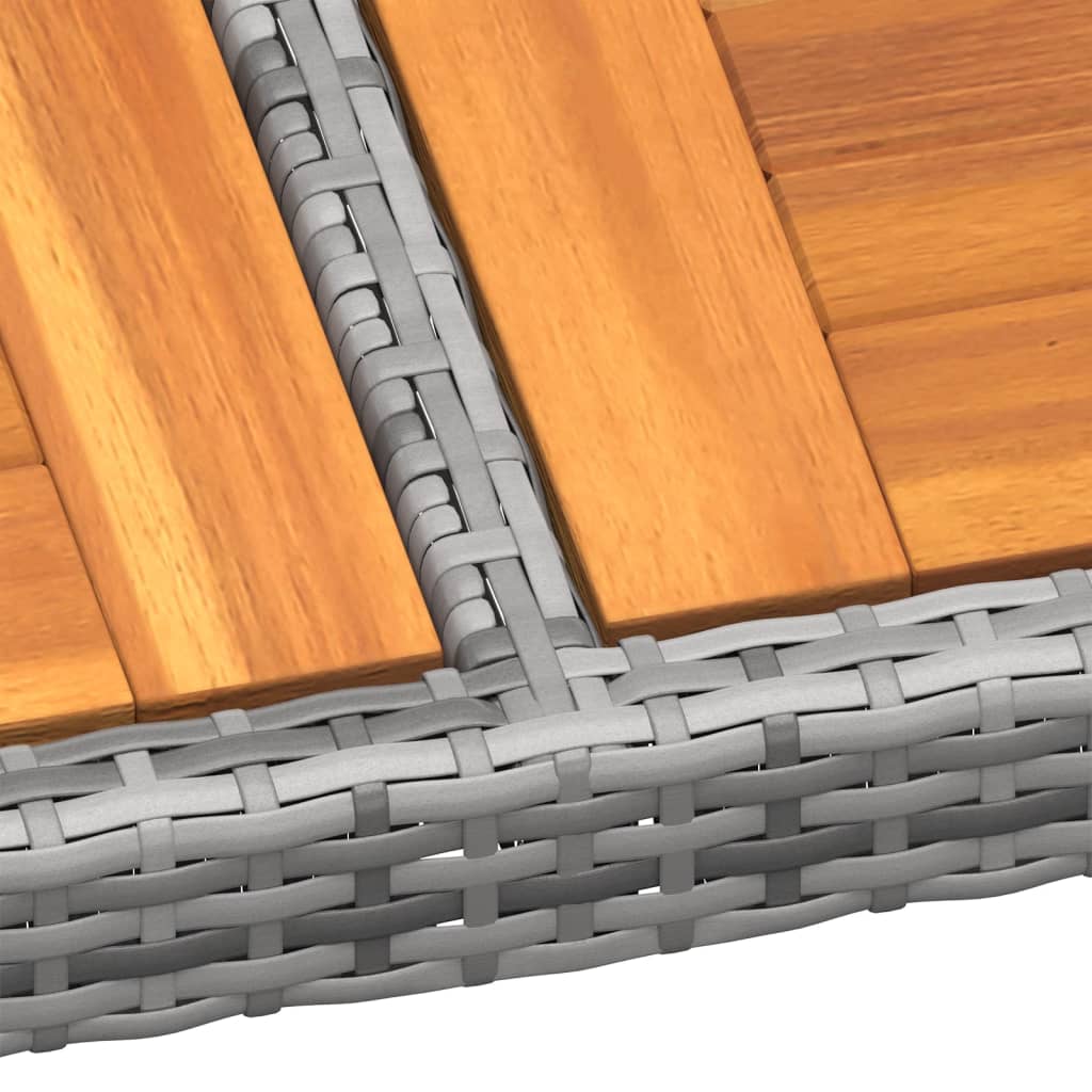 Tuintafel 250X100X75 Cm Poly Rattan En Massief Acaciahout