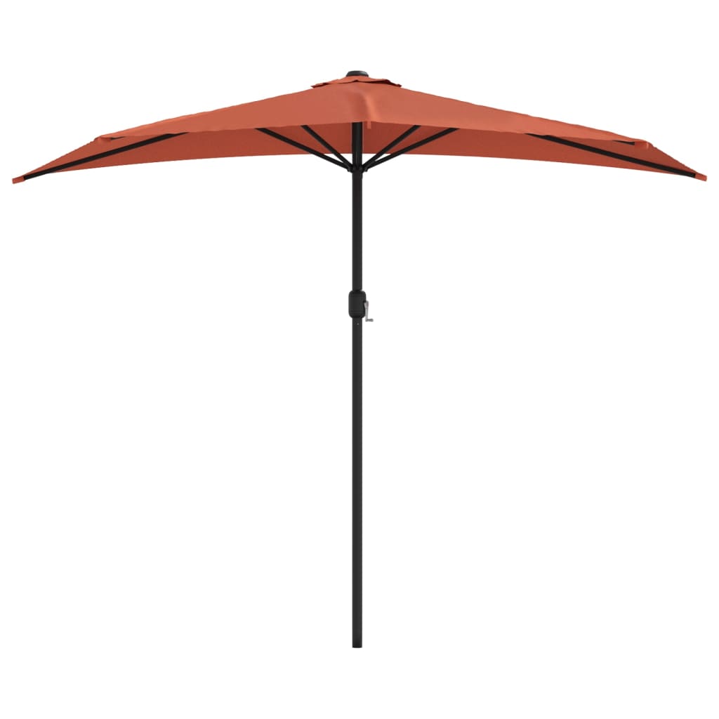 Balkonparasol Half Met Aluminium Paal 270X144X222 Cm