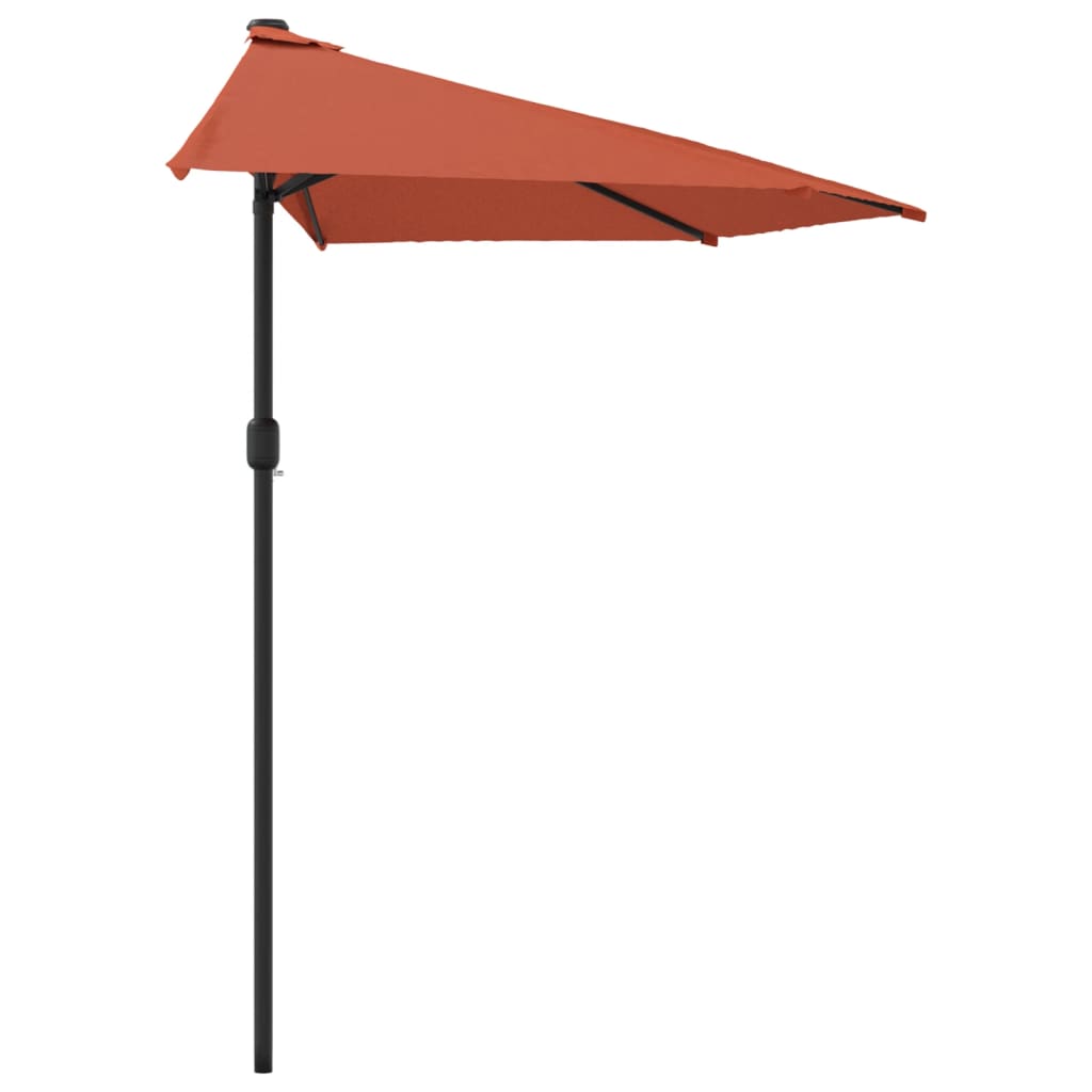 Balkonparasol Half Met Aluminium Paal 270X144X222 Cm