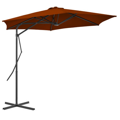 Parasol Met Stalen Paal 300 Cm Taupe