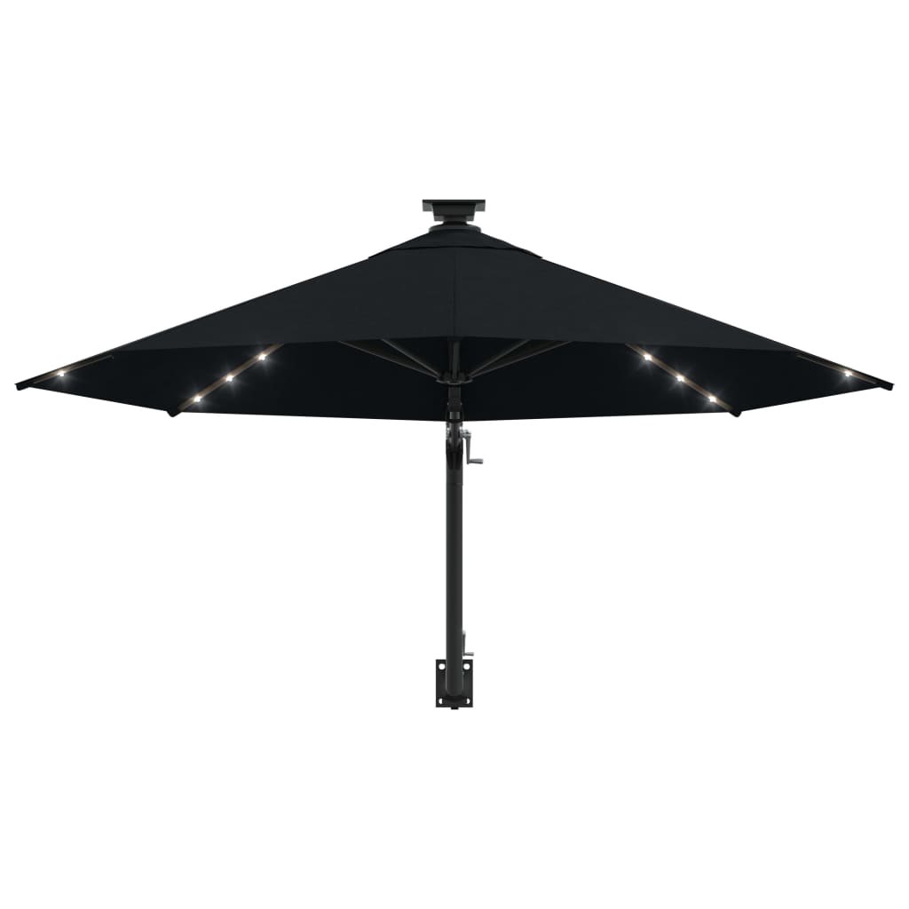 Wandparasol Met Led's En Metalen Paal 300 Cm