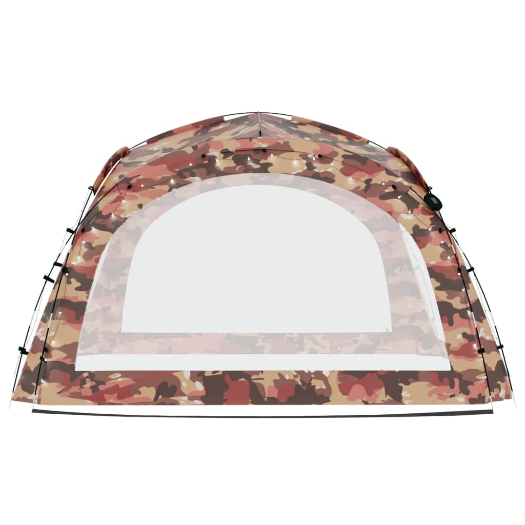 Partytent Met Led En 4 Zijwanden 3,6X3,6X2,3 M Camouflage