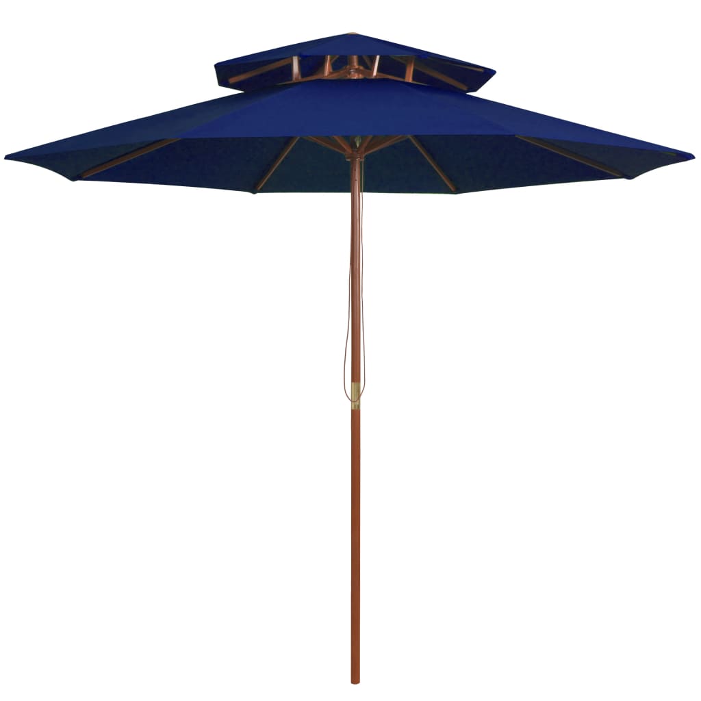 Parasol Dubbeldekker Met Houten Paal 270 Cm