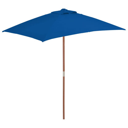 Parasol Met Houten Paal 150X200 Cm Terracottakleurig