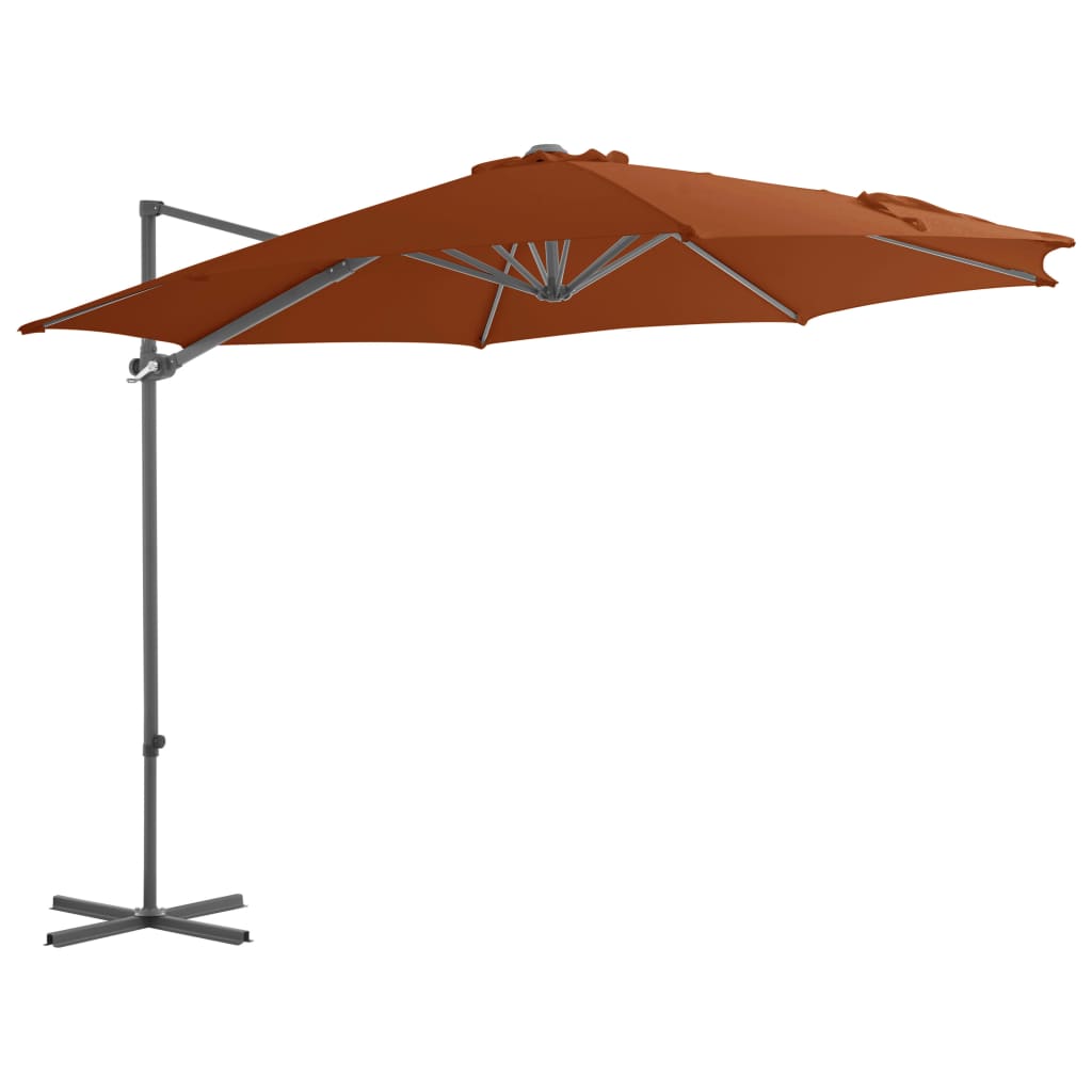 Zweefparasol Met Stalen Paal 300 Cm Azuurblauw