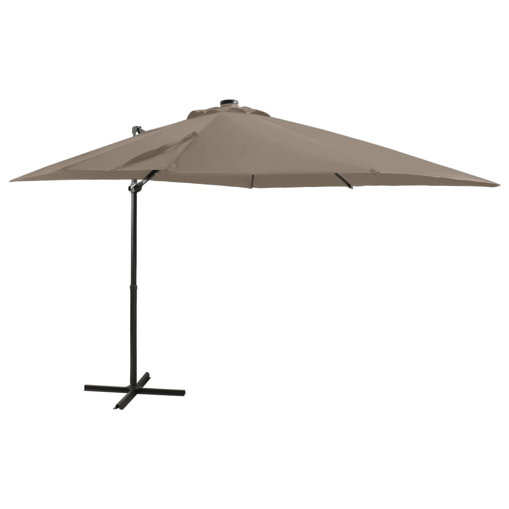 Zweefparasol Met Paal En Led-Verlichting