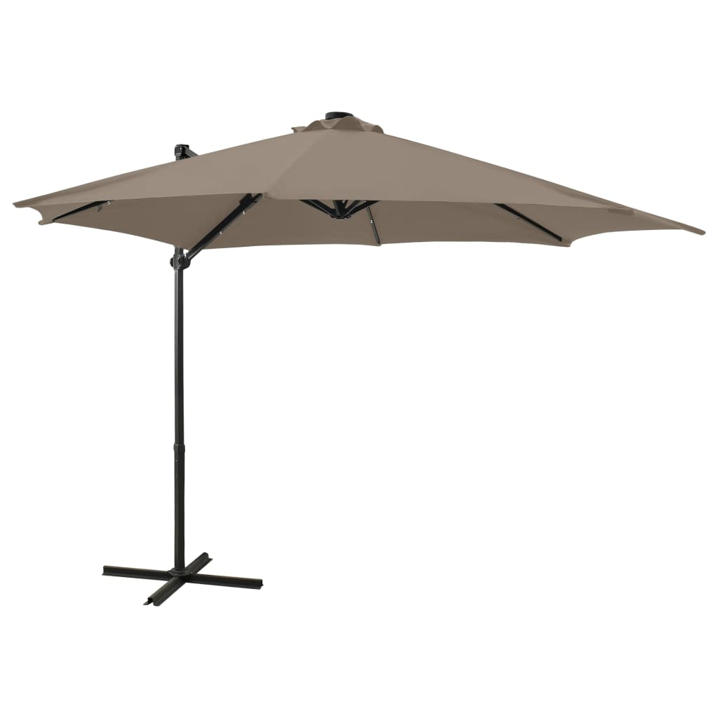 Zweefparasol Met Paal En Led-Verlichting