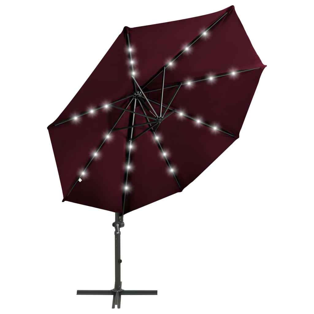 Zweefparasol Met Paal En Led-Verlichting