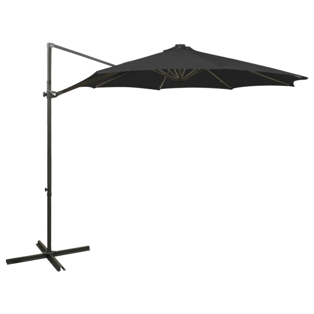 Zweefparasol Met Paal En Led-Verlichting 300 Cm Terracottakleur