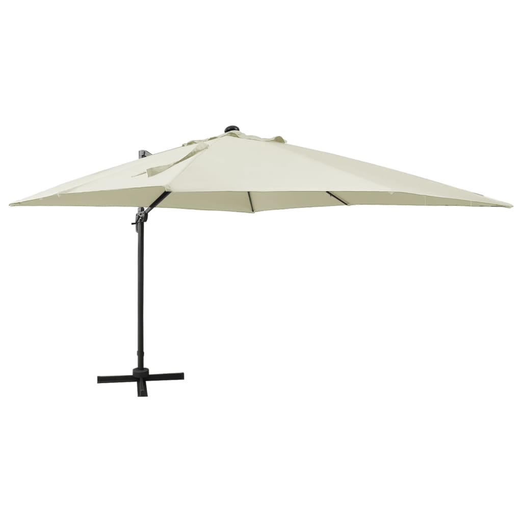 Zweefparasol Met Paal En Led-Verlichting 300 Cm Terracottakleur